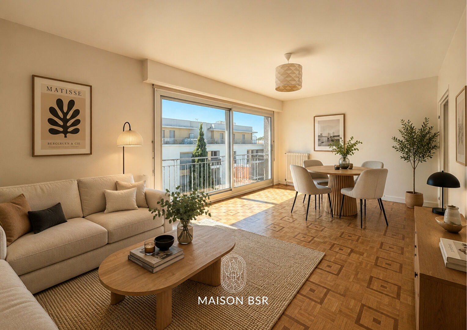 Appartement traversant en dernier étage – balcon – cave – parking